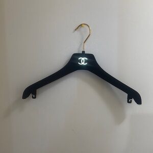 Chanel Black Hanger with Gold Hook Accent